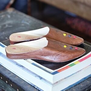Moroccan Babouche Handcrafted Brown Leather Slipper Mules